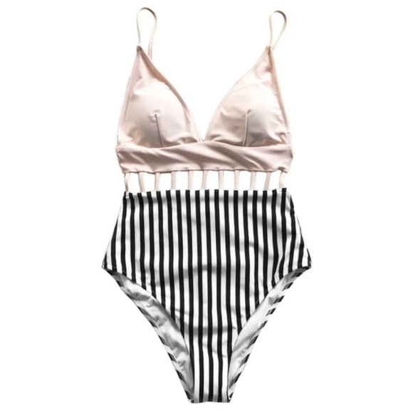 NWT CUPSHE Hi Waisted Backless One-Piece Swimsuit - Picture 5 of 10